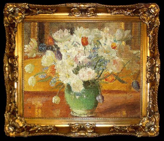 framed  Anna Ancher en buket blomster, ta009-2